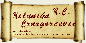 Milunika Crnogorčević vizit kartica